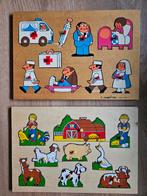 2x Vintage Houten Inlegpuzzel Simplex Jaren 70, Ophalen of Verzenden, Gebruikt, Jongen of Meisje