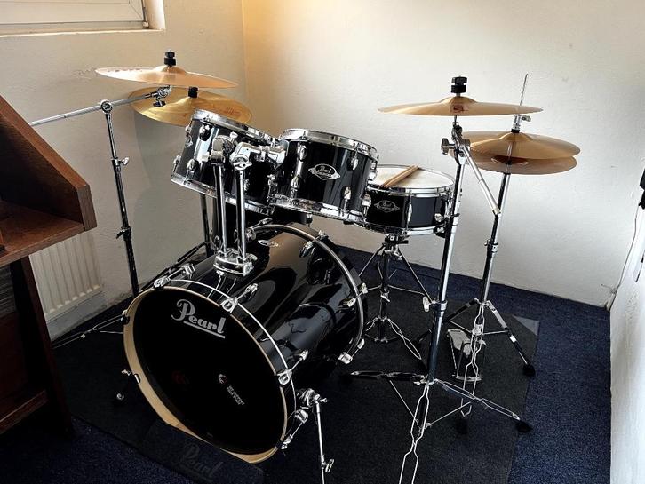 Pearl Export met Paiste PST7 Bekkens, Muziek en Instrumenten, Drumstellen en Slagwerk, Gebruikt, Pearl, Ophalen