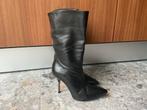 MaxMara SportMax Zwarte leren hoge hak laarzen maat 36.5, Hoge laarzen, Zwart, Max Mara, Ophalen of Verzenden