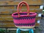 Ghana shopper Bolgatanga uniek 2 lederen handvatten, Overige materialen, Mand, Nieuw, Ophalen of Verzenden