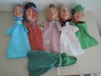 Zes ouderwetse poppenkast poppen, Ophalen of Verzenden, Gebruikt, Overige typen
