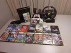 XBox360, met Kinect sensor, stuur, pedalen en 17 spellen, Met 1 controller, Gebruikt, Met games, 60 GB