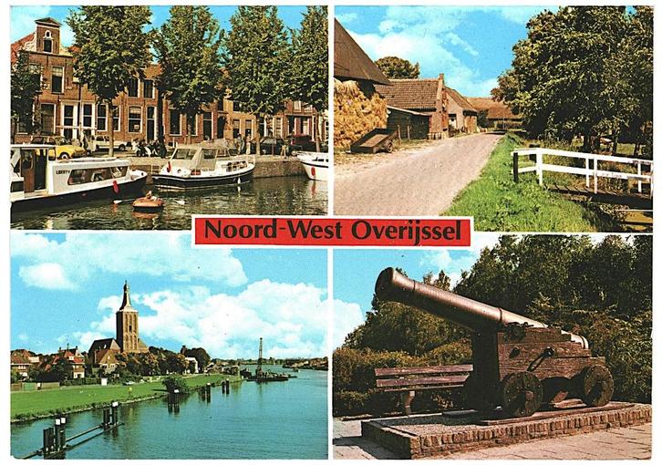 957801	Noord West Overijssel	Hasselt Blokzijl Genemuiden	Net, Verzamelen, Ansichtkaarten | Nederland, Ongelopen, Overijssel, 1960 tot 1980