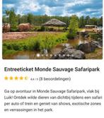 3x Entreeticket Monde Sauvage Safaripark (tot okt 2026), Tickets en Kaartjes, Drie personen of meer, Ticket of Toegangskaart