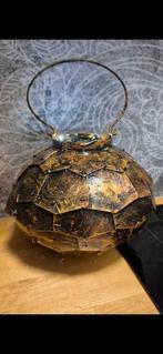 Goud bewerkte lampion lantaarn met led verlichting, Ophalen of Verzenden, Nieuw, Herfst, Minder dan 50 cm