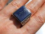 Vanoli 925 zilveren heren ring lapislazuli maat 18,75, Sieraden, Tassen en Uiterlijk, Ringen, 18 tot 19, Vanoli, Blauw, Amsterdam
