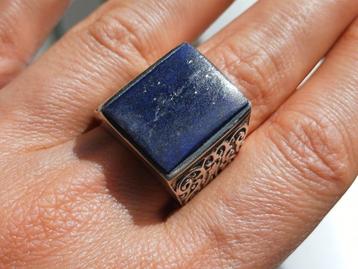 Vanoli 925 zilveren heren ring lapislazuli maat 18,75 beschikbaar voor biedingen