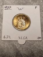 Gouden Tientje 1897 - Wilhelmina, Postzegels en Munten, Koningin Wilhelmina, Losse munt, 10 gulden, Goud