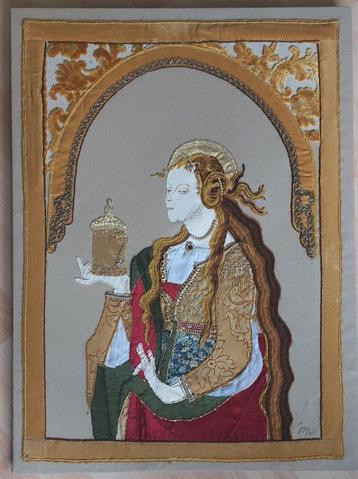 Appliqué Vrouw - klassiek - aardse tinten beschikbaar voor biedingen