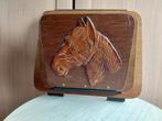 Antieke vintage krantenbak met paarden kop, Ophalen, Gebruikt