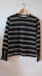 Striped metallic top, Zwart, Ophalen of Verzenden, Lange mouw, Maat 36 (S)