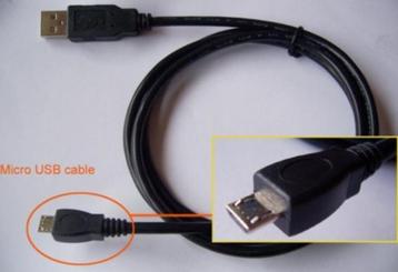 3 Mtr. Micro USB (male) naar USB (male) Laad- en Datakabel beschikbaar voor biedingen