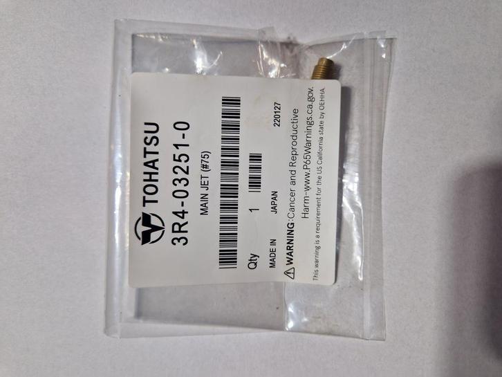 Tohatsu Main Jet #75, Watersport en Boten, Bootonderdelen, Nieuw, Motor en Techniek, Motorboot, Ophalen of Verzenden