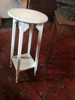 Wit beschilderde planten tafel, Huis en Inrichting, Woonaccessoires | Zuilen en Pilaren, Ophalen, Gebruikt