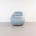 1x Leolux Gisa Fauteuil Draaibaar Lichtblauw – Leer, Niet ingevuld, Niet ingevuld, Ophalen of Verzenden, Zo goed als nieuw