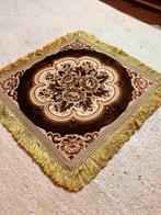 Retro velvet tafelkleed bloemen bruintinten en goud 76/72, Huis en Inrichting, Tafelkleden, Gebruikt, Etten-Leur, DJT@dejuistetoon.eu