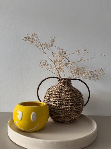 Set woonaccessoires rotan smiley - nieuw beschikbaar voor biedingen