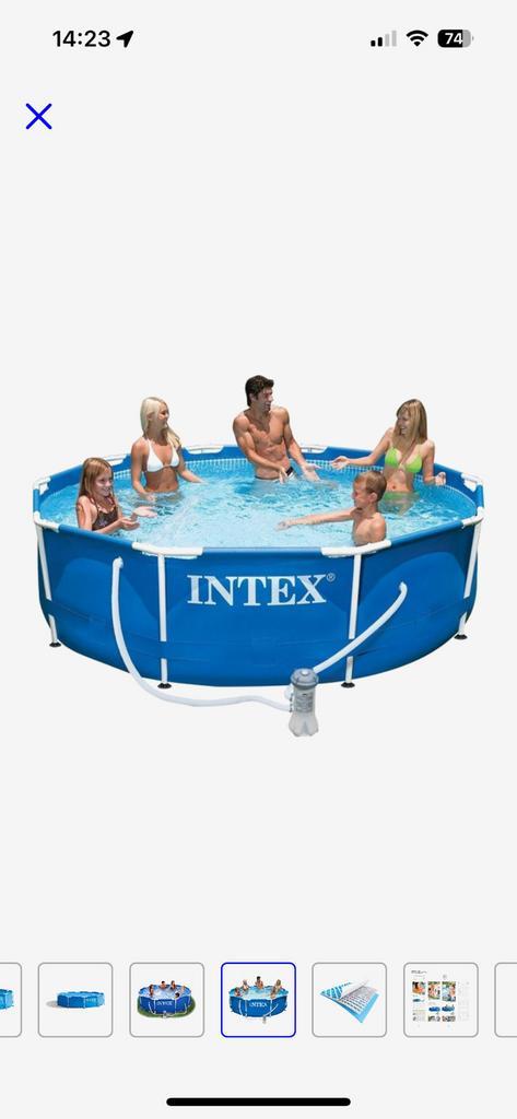 Intex zwembad 305 cm rond met alle benodigdheden, Tuin en Terras, Zwembaden, Gebruikt, Minder dan 80 cm, 200 tot 400 cm, 300 cm of meer
