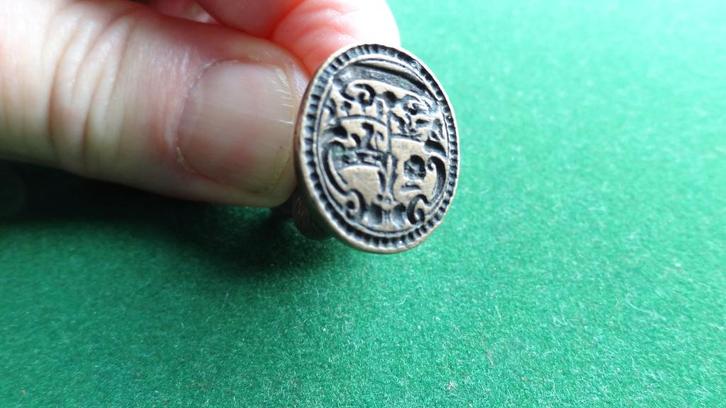 Zegelstempel - Slavernij verleden - Brons - Vroeg 18e eeuw, Antiek en Kunst, Antiek | Koper en Brons, Brons, Ophalen of Verzenden