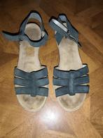 Rieker leren sandalen sleehak maat 41, Zo goed als nieuw, Groen, Rieker, Sandalen of Muiltjes