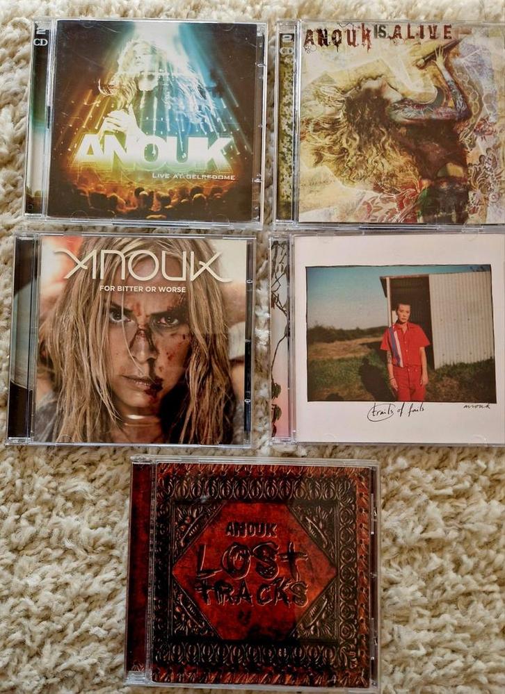 5 Cd's ANOUK, waaronder 2x 'n 2Cd-box, zie beschrijving, Cd's en Dvd's, Cd's | Rock, Zo goed als nieuw, Poprock, Ophalen of Verzenden