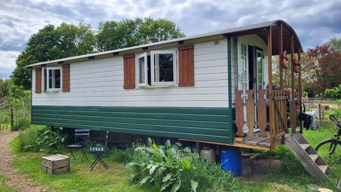 Mooie pipowagen, tiny house of B&B, Doe-het-zelf en Verbouw, Bouwketen en Schaftketen, Zo goed als nieuw, Ophalen