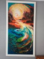 Te Koop olie verf schilderij van de kunstenares Blandine van, Antiek en Kunst, Kunst | Schilderijen | Abstract, Ophalen of Verzenden