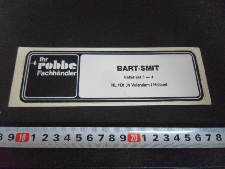 sticker Volendam BART SMIT  Ihr ROBBE Fachhändler, Hobby en Vrije tijd, Stickers en Plaatjes, Zo goed als nieuw, Sticker, Ophalen