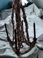 Metalen Kandelaar/Kaarsenhouder met wilgentakken  - Buiten, Ophalen, Gebruikt, Metaal, Landelijk