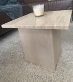 Travertin tafeltje, Ophalen, Zo goed als nieuw, Vierkant, Minder dan 50 cm