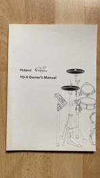 Roland TD-9 handleidingen, Muziek en Instrumenten, Drumstellen en Slagwerk, Roland, Elektronisch, Ophalen of Verzenden, Zo goed als nieuw