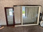 Houten Kozijn met Raam dubbelglas, Ophalen, Gebruikt, Raamkozijn, Inclusief glas