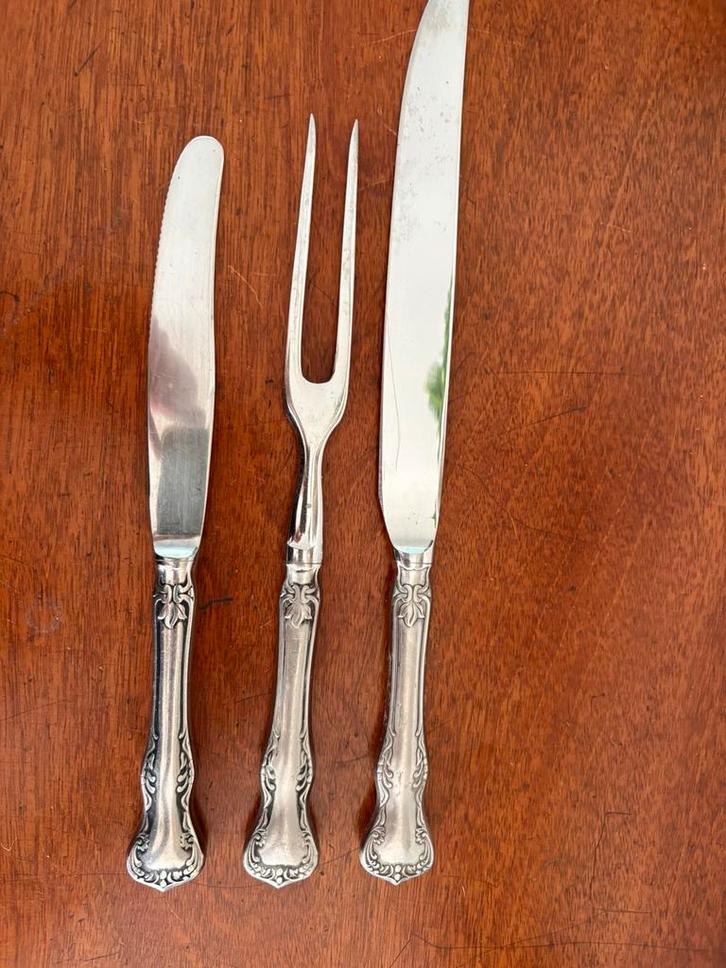 Gero 528 Menuet Snijset vlees en dinervork, Antiek en Kunst, Antiek | Bestek, Ophalen of Verzenden