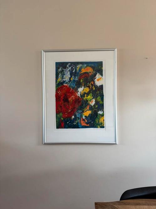 Schilderij Frans Lauter - groot: 100x70 cm - Zeefdruk, Antiek en Kunst, Kunst | Schilderijen | Abstract, Ophalen