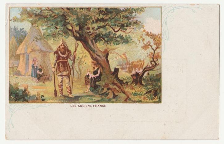 De oude Franken.  Geschiedenis., Verzamelen, Ansichtkaarten | Themakaarten, Ongelopen, Voor 1920, Overige thema's, Verzenden