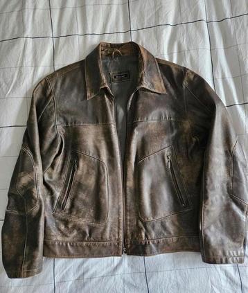 Leren jas Milestone maat L vintage. beschikbaar voor biedingen