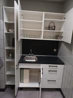 Mooi keukenblok met spoelbak en kraan, Huis en Inrichting, Keuken | Complete keukens, Ophalen, Zo goed als nieuw, Wit, Enkelwandige keuken