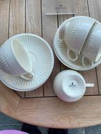 Vier Wedgwood Edme Queen’s ware koppen met schotels, Ophalen of Verzenden