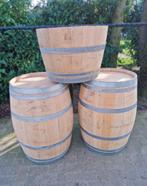 Blanke eikenhoute wijnvaten 225 liter, Met kraantje, 150 liter of meer, Zo goed als nieuw, Hout