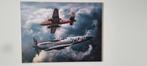 Canvas Spitfire & Mitchell b25 Koninklijke Luchtmacht, Ophalen, Zo goed als nieuw