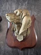 2 Lecourtier plaquettes met hondenkoppen, Antiek en Kunst, Kunst | Beelden en Houtsnijwerken, Ophalen of Verzenden