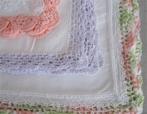 Zakdoekjes met pastelkleurige kantrandjes, Ophalen of Verzenden