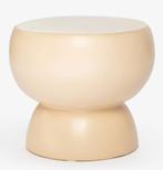 Bijzettafel keramiek beige/geel hoogte 27cm diameter 30cm, Huis en Inrichting, Tafels | Bijzettafels, Overige materialen, Minder dan 55 cm