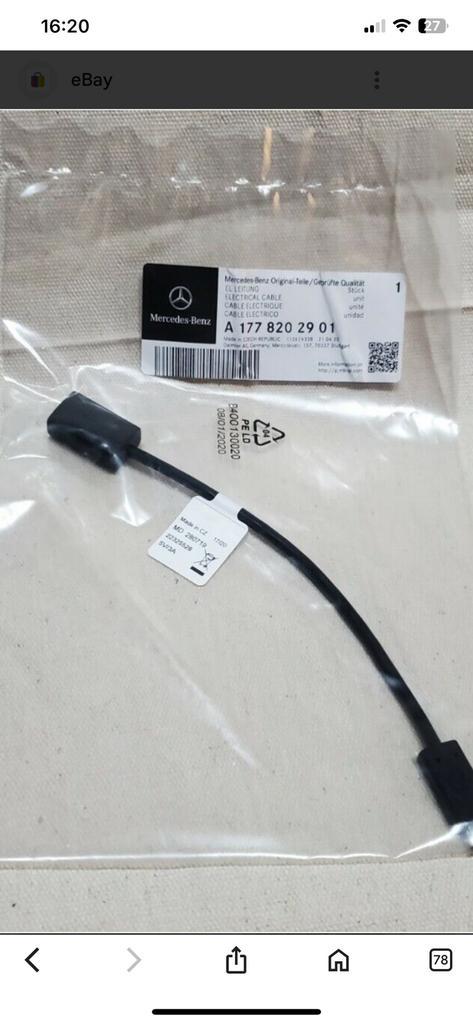 Originele USB type C/A  kabel Mercedes A1778202901, Auto-onderdelen, Elektronica en Kabels, Nieuw, Ophalen of Verzenden
