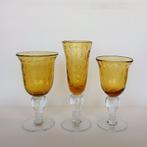 Kelkglas (3) Artglass, Antiek en Kunst, Antiek | Glas en Kristal, Ophalen of Verzenden