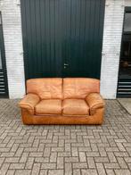 Cognac old saddle leren bankje, Ophalen, Zo goed als nieuw, 75 tot 100 cm, Tweepersoons