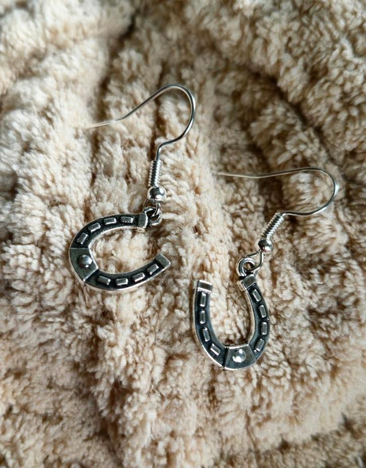 Hoefijzer Oorbellen - Nieuw!, Sieraden, Tassen en Uiterlijk, Oorbellen, Nieuw, Hangers, Overige materialen, Zilver, Ophalen of Verzenden