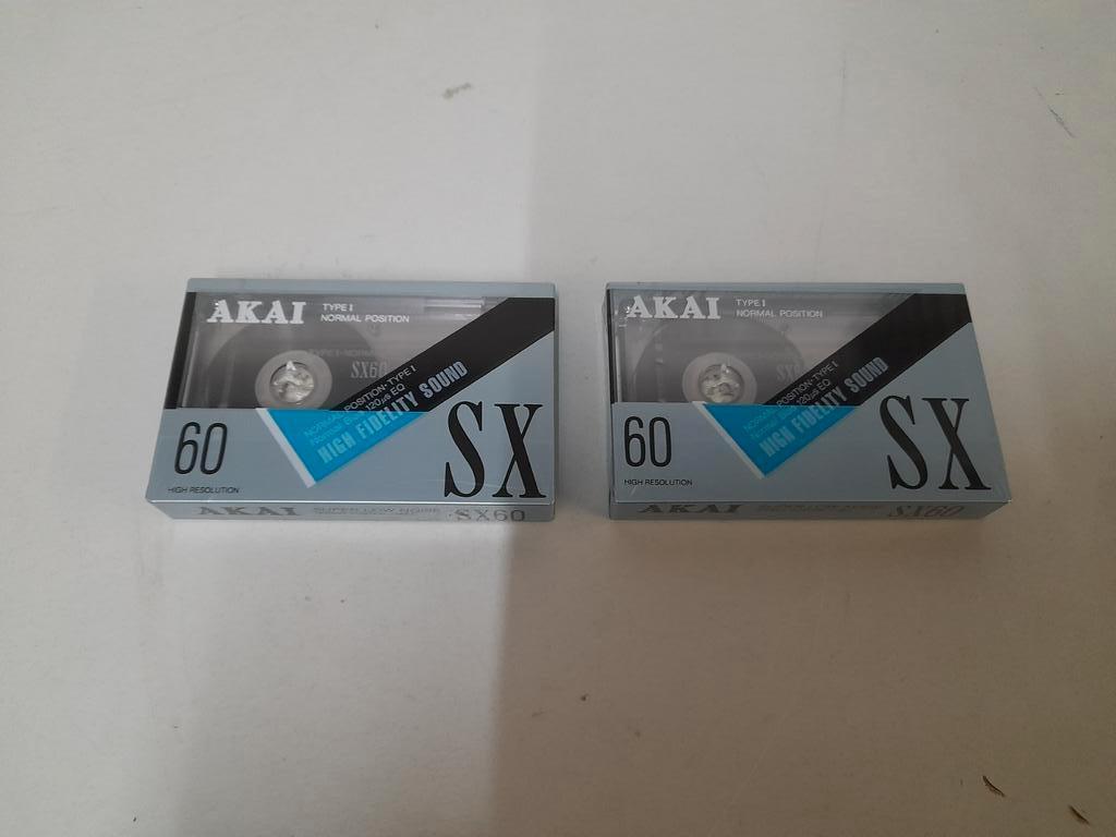 Akai gesealde cassettebandjes C-60SX ( 2 stuks ), Cd's en Dvd's, Cassettebandjes, 2 t/m 25 bandjes, Overige genres, Ophalen of Verzenden