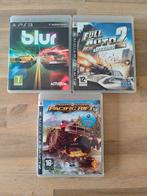 PS3 spellen, race spellen (blur, motor storm, Full auto2), 1 speler, Racen en Vliegen, Ophalen of Verzenden, Zo goed als nieuw
