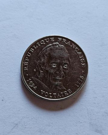 Herdenkingsmunt Voltaire 5 Francs 1994 beschikbaar voor biedingen